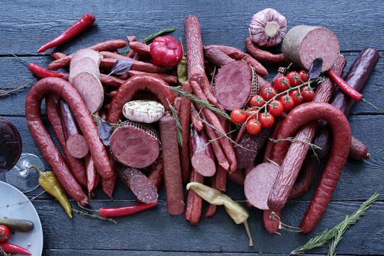 Delicious assortment of meat