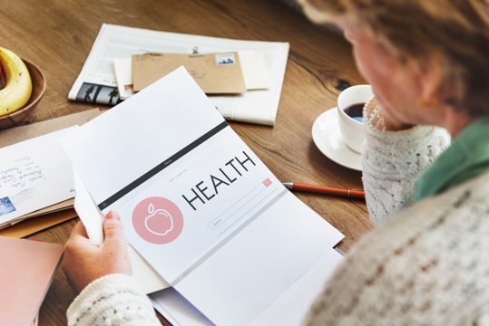 Paper healthcare wellness senior adult concept