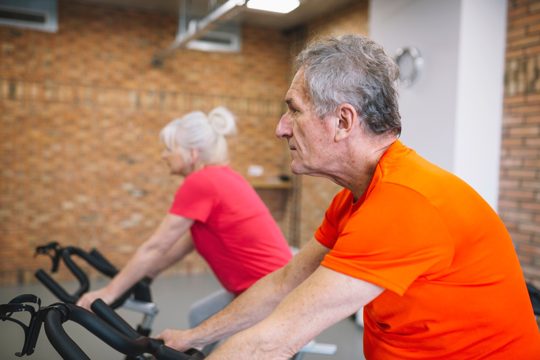 Fitness concept with older people